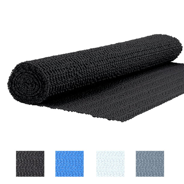 Multipurpose Large Non-Slip Mat,150 x 100 cm PVC Grid Pattern Anti-Slip Gripper Roll Shelf Drawer Insert Liner,Waterproof Non-Slip Liner Mat for Floor Rug,Car Roof Rack,Home&Office-Black